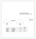 Angle Collar 1.5" - All finishes Brass