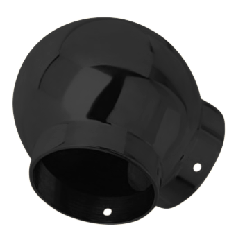 Ball 90 Elbow   2.0" in Matte Black Finish