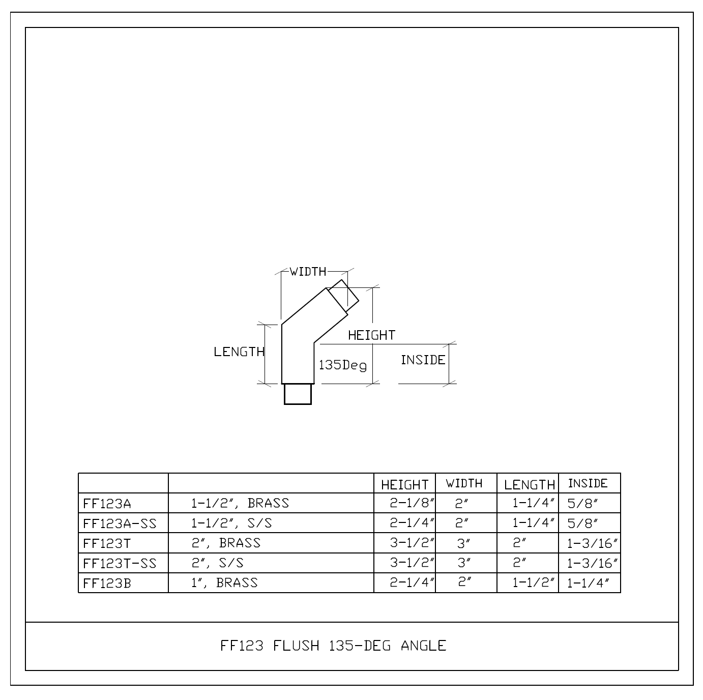 Flush 135 1.5" - All finishes