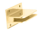 Flat Glass Clips (1/4" glass) - All finishes Polished Brass