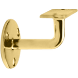 Flat handrail bracket for square or rectangular handrail tubing - All finishes Polished Brass