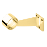 Foot Rail Contemporary Bracket (2"OD) - All finishes Polished Brass