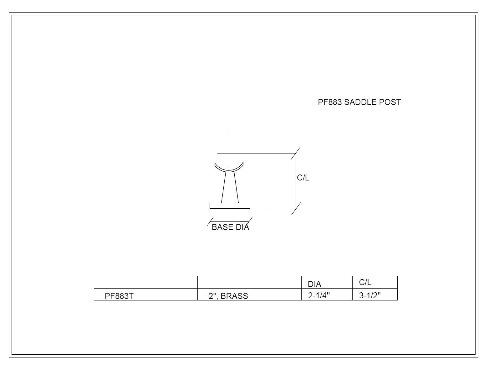 Short Saddle Post 2" - All finishes