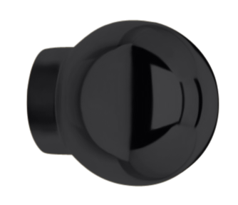 Single Outlet Ball End 2.0" in Matte Black finish