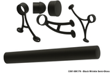 Commercial Grade Foot Rail Kit  -  Black Wrinkle Semi-Gloss