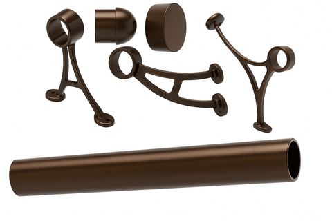 Commercial Grade Foot Rail Kit - 2.0" OD Oil-Rubbed Bronze
