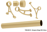 Commercial Grade Foot Rail Kit  -  Designer Beige 90° Gloss