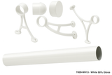 Commercial Grade Foot Rail Kit  -  White 90° Gloss