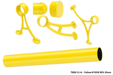 Commercial Grade Foot Rail Kit  -  Yellow #13538 90° Gloss