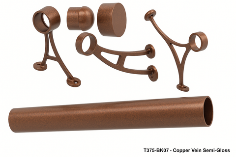 Commercial Grade Foot Rail Kit  -  Copper Vein Semi-Gloss