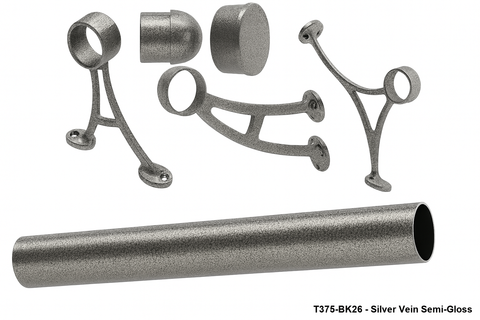 Commercial Grade Foot Rail Kit  -  Silver Vein Semi-Gloss