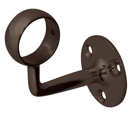 90 Degree Closed Loop Handrail Bracket for 2" OD Tubing - All finishes Satin Brass