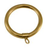 Curtain Ring for 1.5" tubing (2" Opening) Polished Brass