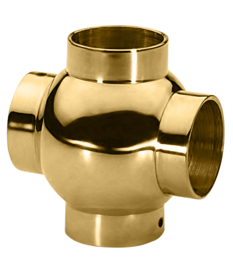 Ball Cross 1.0" - All finishes Polished Brass