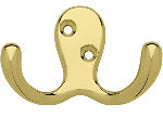 Double-Prong Purse Hooks for Bar Face - Satin Brass