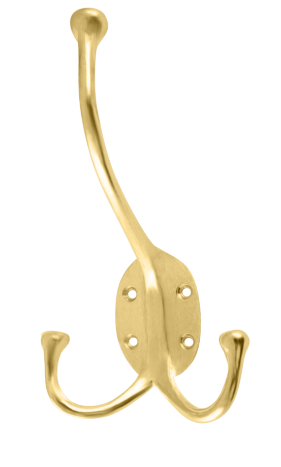 Coat Hook - All finishes Polished Brass