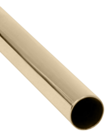 Tubo de latón satinado cortado a medida de 1,0" de diámetro exterior