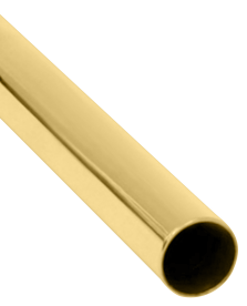 Tubo de riel de pie de latón pulido cortado a medida de 1,5" de diámetro exterior