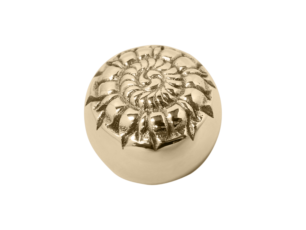 Decorative End Cap 1.5" - All finishes Polished Brass