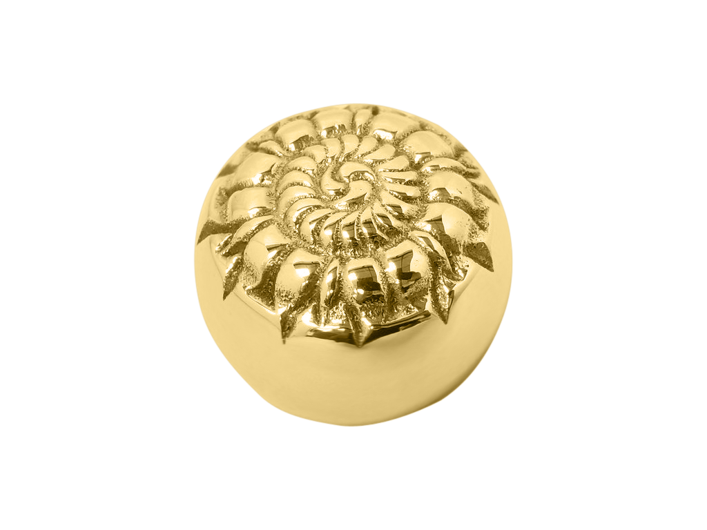 Decorative End Cap 1.5" - All finishes Satin Brass