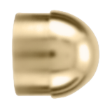 Domed End Cap 2.0" - All finishes Satin Brass