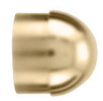 Domed End Cap 1.5" - All finishes Satin Brass