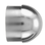 Domed End Cap 1.5" - All finishes Satin Stainless Steel