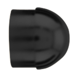 Domed End Cap 2.0" in Matte Black finish
