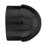 Tapa de extremo abovedada de 2,0" con acabado en negro mate