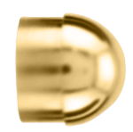 Domed End Cap 1.5" - All finishes Polished Brass