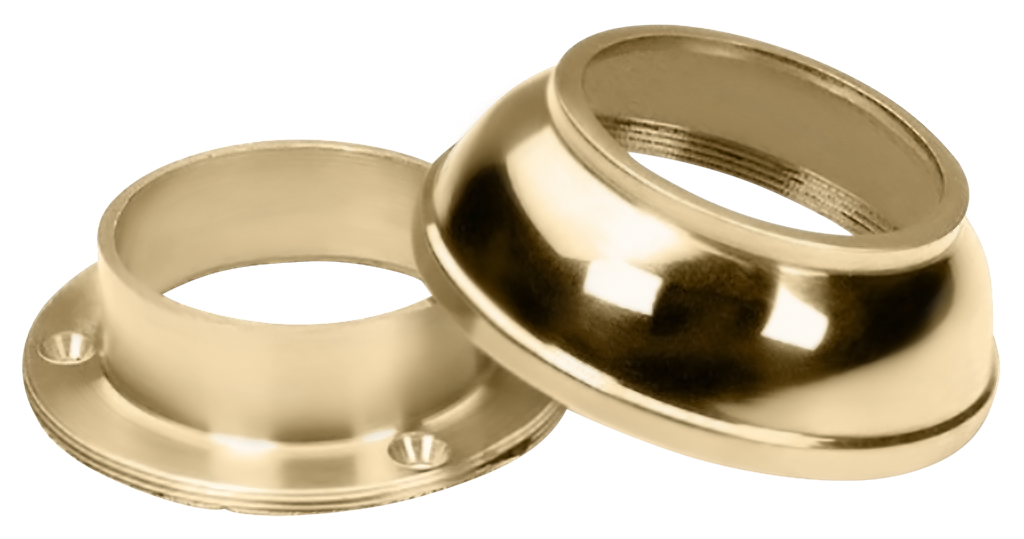 Domed Flange Cover 1.5" - All finishes Satin Brass
