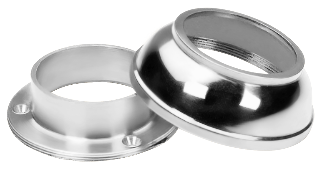 Domed Flange Cover 1.5" - All finishes Satin Chrome