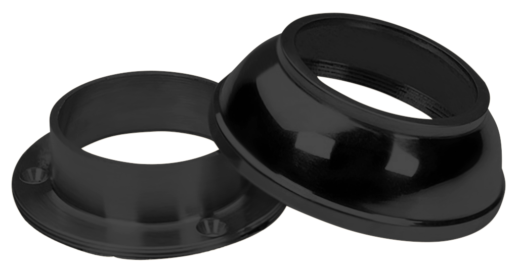 Domed Flange Cover 1.5" - All finishes Matte Black