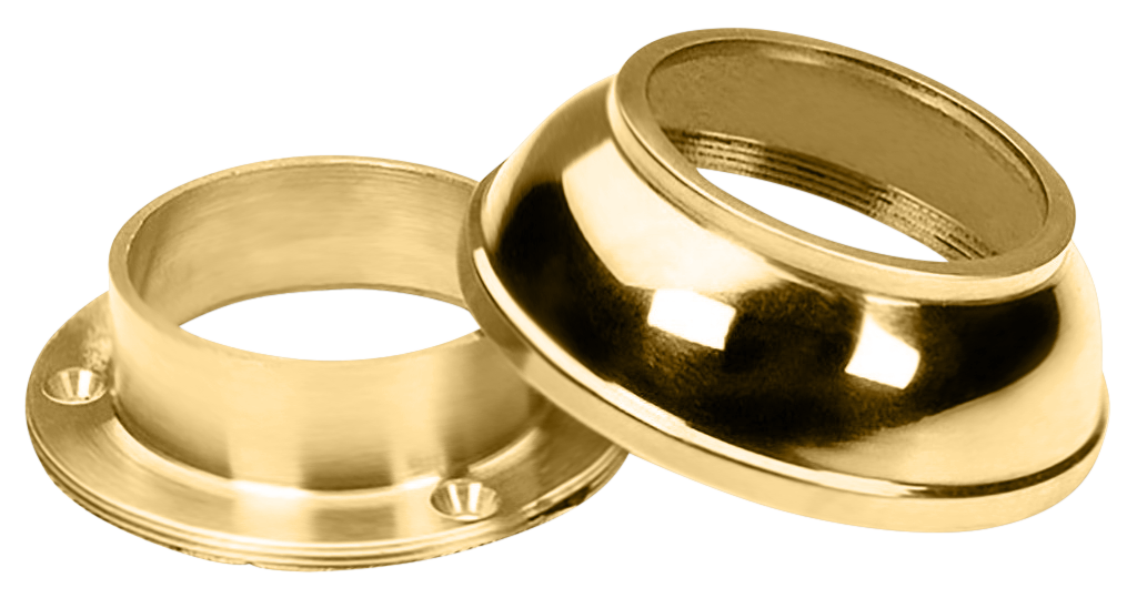 Domed Flange Cover 1.5" - All finishes Polished Brass