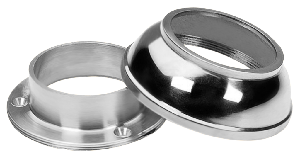 Domed Flange Cover 1.0" - All finishes Polished Chrome
