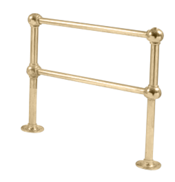 Double Line Post with Ball Fittings, 36" to 42" High - All finishes Satin Brass