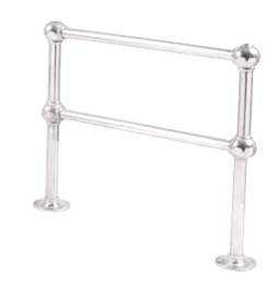 Double Line Post with Ball Fittings, 36" to 42" High - All finishes Satin/Brushed Stainless