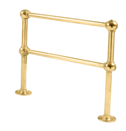 Double Line Post with Ball Fittings, 36" to 42" High - All finishes Polished Brass