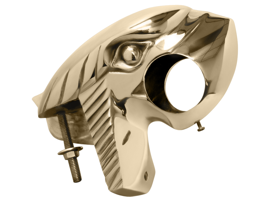 Eagle Head Arm Rail Bracket 2.0" - All finishes Satin Brass