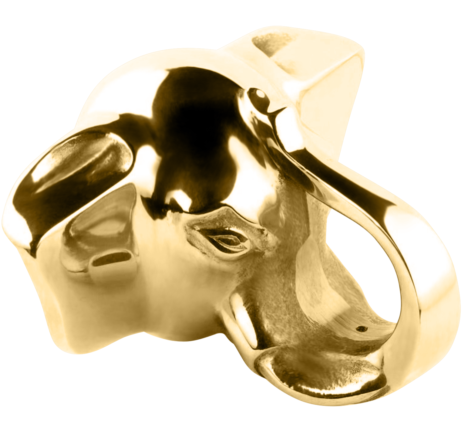 Elephant Head Arm Rail Bracket 2.0" - All finishes Polished Brass