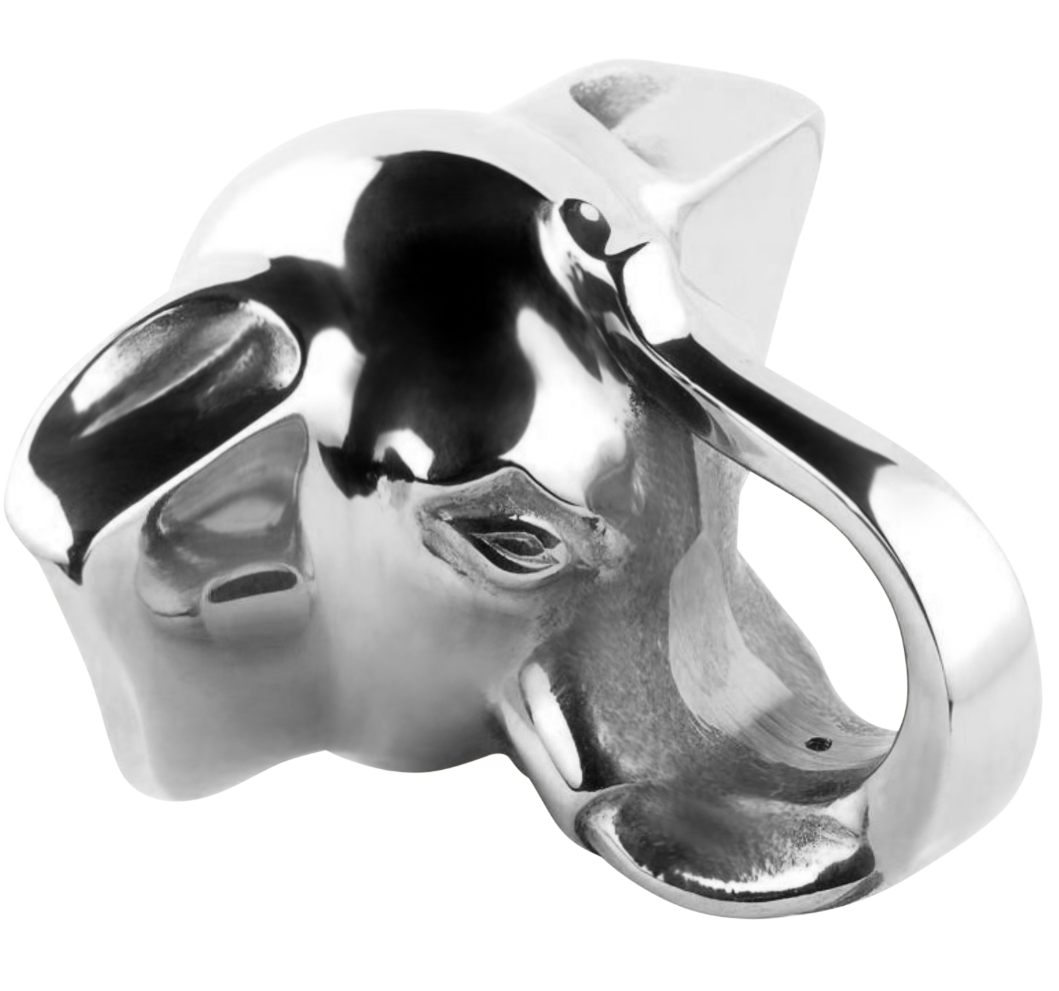 Elephant Head Arm Rail Bracket 2.0" - All finishes Polished Chrome