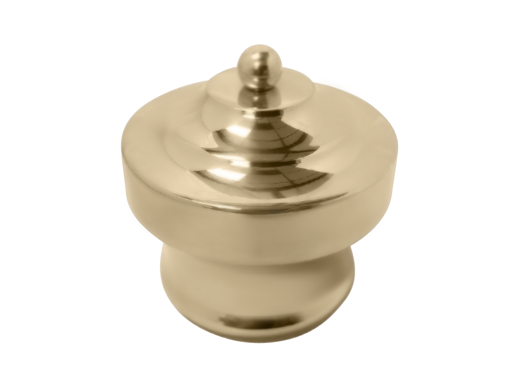 Fancy End Cap 2" - All finishes Satin Brass