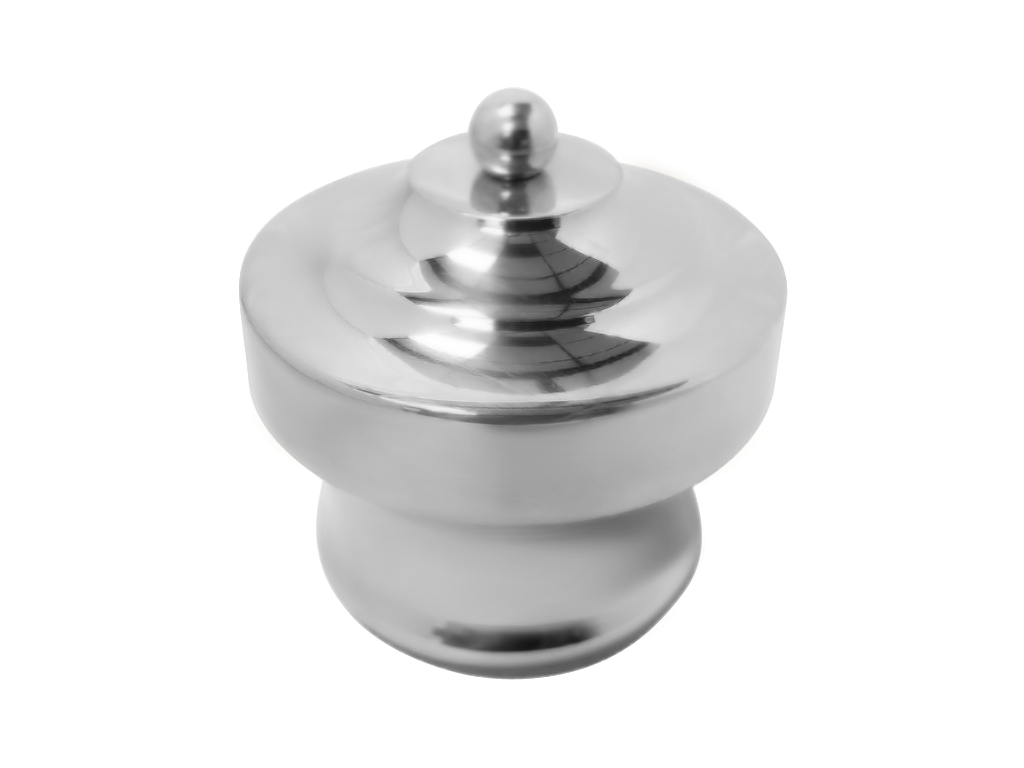Fancy End Cap 2" - All finishes Satin Chrome