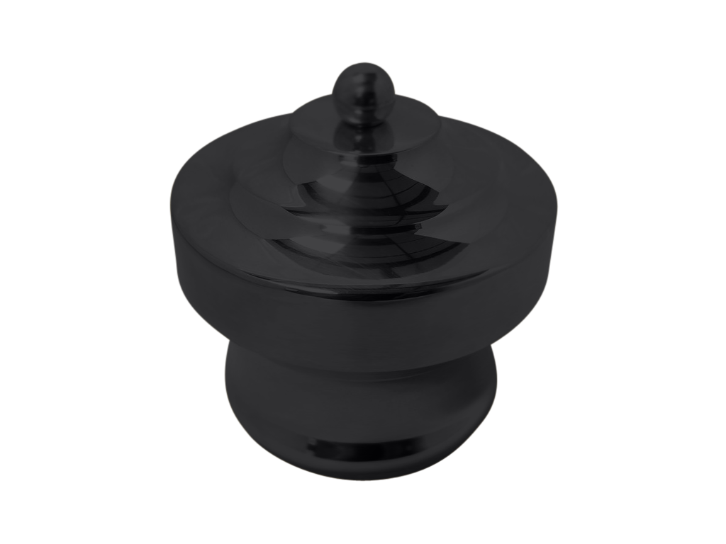 Fancy End Cap 2" - All finishes Matte Black