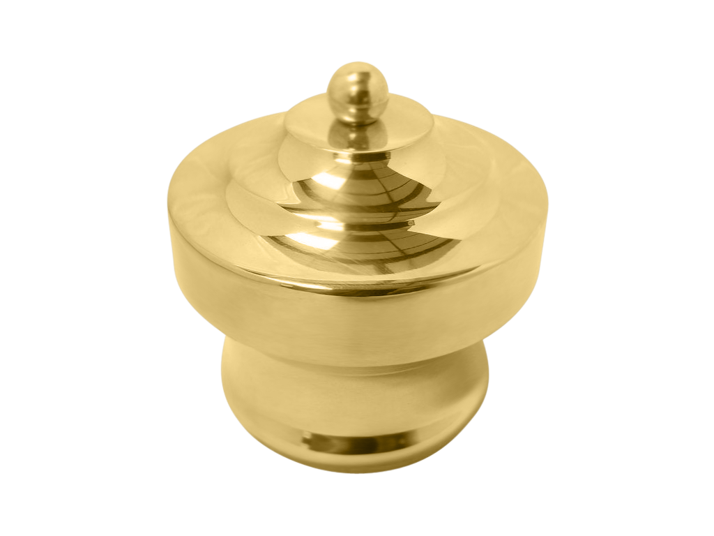 Fancy End Cap 2" - All finishes Polished Brass