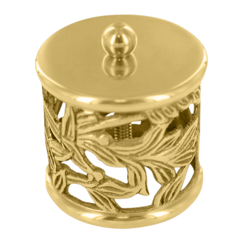 Filigree End Cap 1" - All finishes Satin Brass