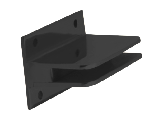 Flat Glass Clips (1/4" glass) - All finishes Matte Black