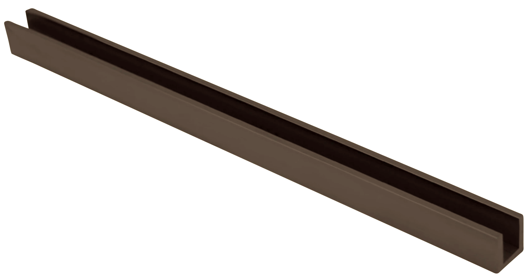 Flat and Radius Back U-Channels for 1/4" or 3/8" Glass - All finishes Oil-Rubbed Bronze