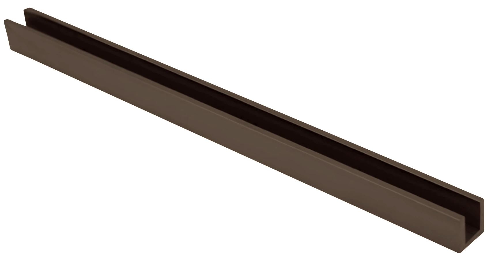 Flat back u-channel with 1/2" opening - 95" long - All finishes Oil-Rubbed Bronze