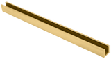 Flat back u-channel with 1/2" opening - 95" long - All finishes Polished Brass